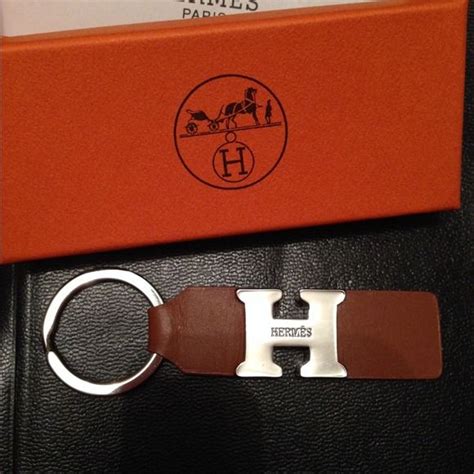 hermes leather keyring|unique key chains for men.